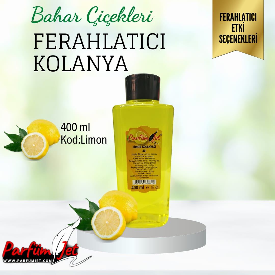 PARFÜMJET LİMON KOLONYASI 400 ML 80 DERECE